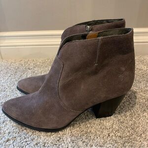 Frye Women's Taupe Suede Ankle Booties - Size 9